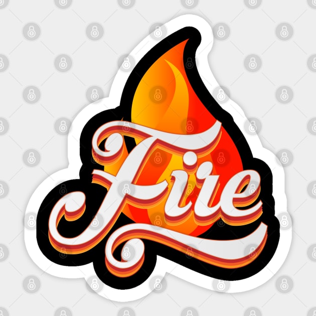 Fire Sticker by CTShirts